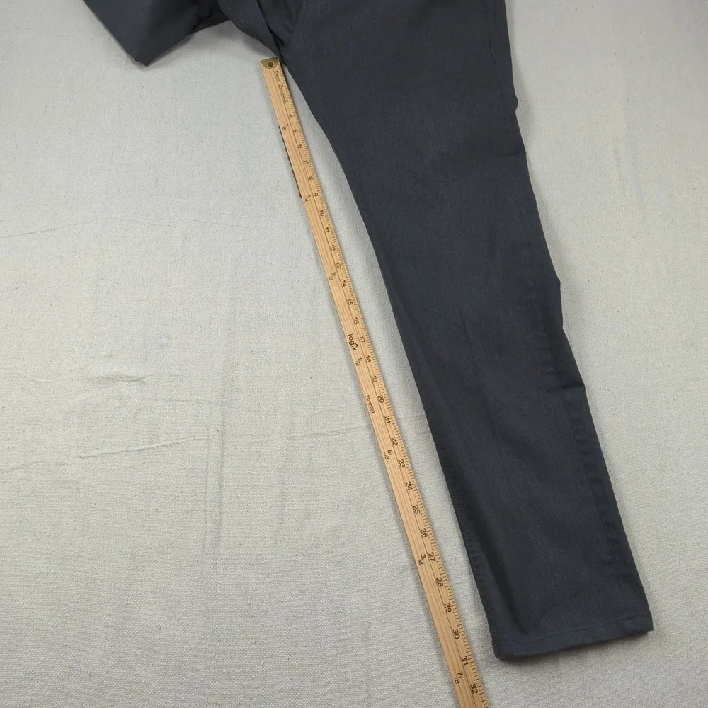 Du/er Pants Mens 38x32 Gray Smart Stretch Slim Trouser
